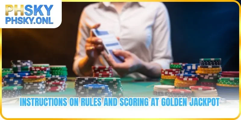 Instructions on rules and scoring at Golden Jackpot