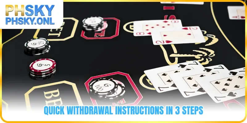 Quick withdrawal instructions in 3 steps
